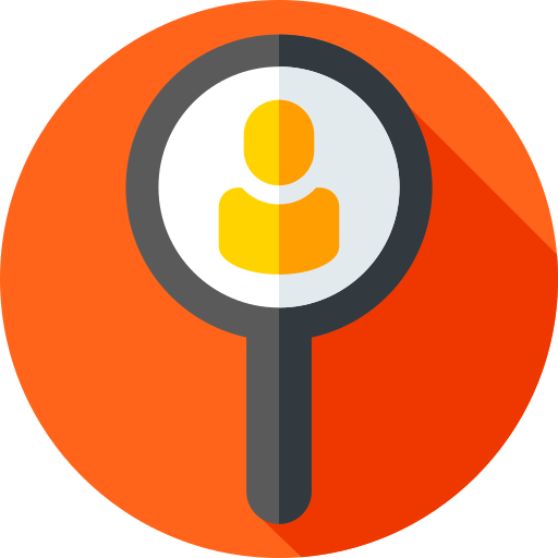 Search user Flat Circular Flat icon
