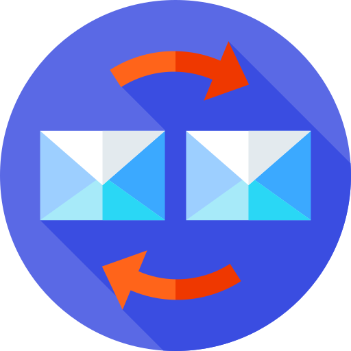 e-mail Flat Circular Flat ikona