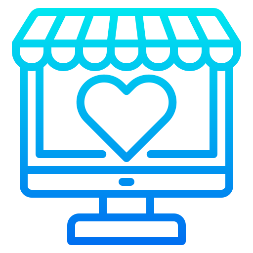 online shop srip Gradient icon