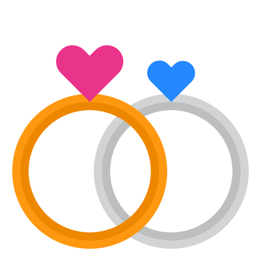 anillos de boda srip Flat icono