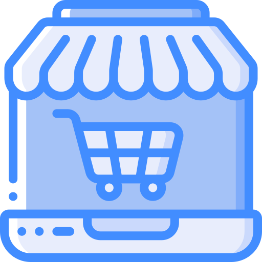 Online shop Basic Miscellany Blue icon
