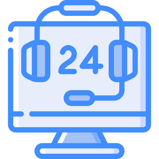 Online support Basic Miscellany Blue icon