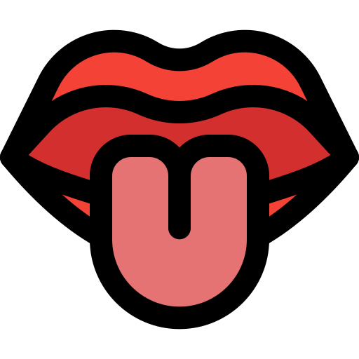 Tongue out Pixel Perfect Lineal Color icon