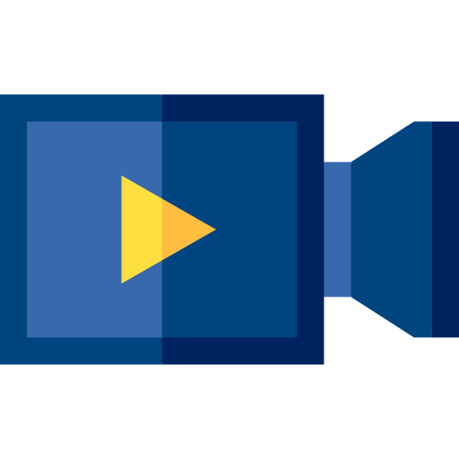 videollamada Basic Straight Flat icono