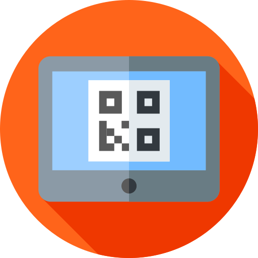 Qr code Flat Circular Flat icon