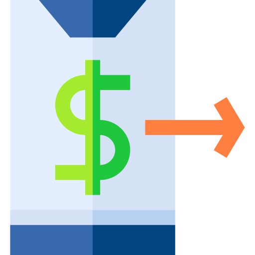 transferencia de dinero Basic Straight Flat icono