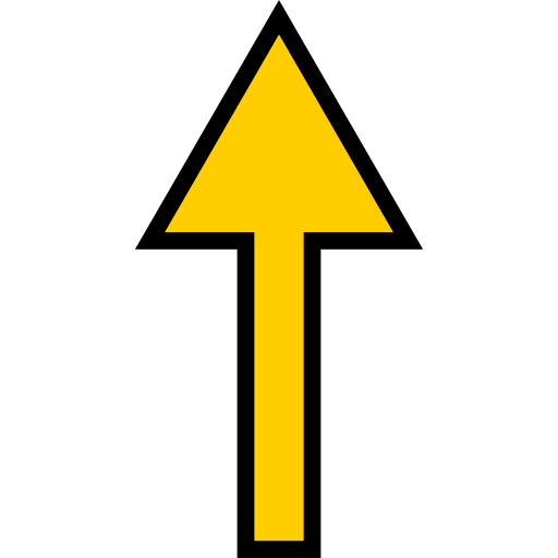 flecha hacia arriba Generic Outline Color icono