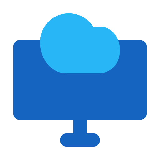 computação em nuvem Generic Blue Ícone