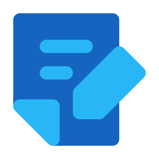 コンテンツライティング Generic Blue icon