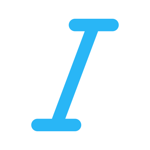 itálico Generic Blue icono