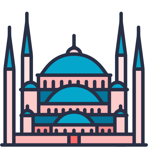 mosquée bleue Victoruler Linear Colour Icône