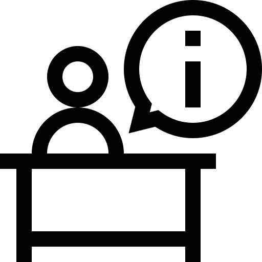 bureau d'information Basic Straight Lineal Icône