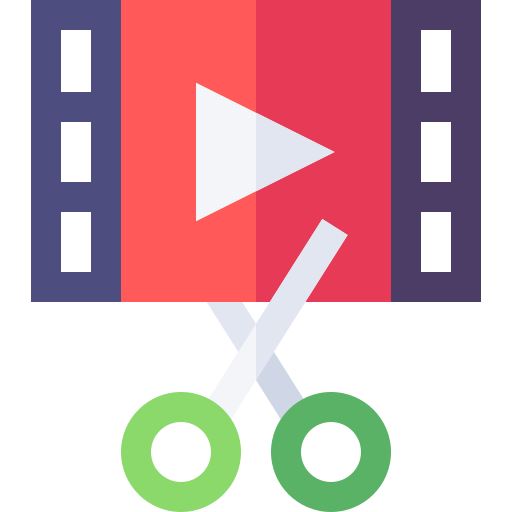 映画編集 Basic Straight Flat icon