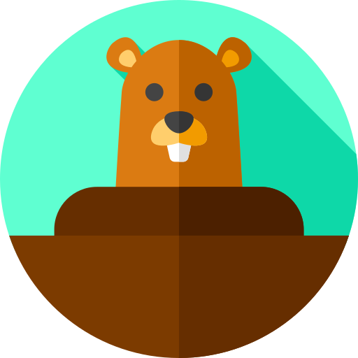 Groundhog Flat Circular Flat icon