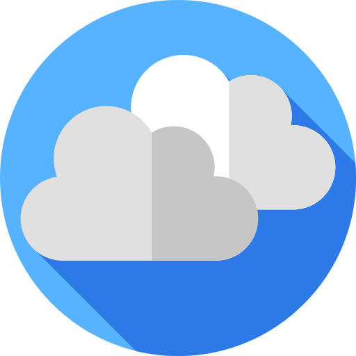 Cloudy Flat Circular Flat icon