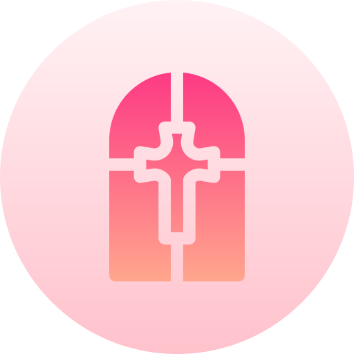 Stained glass window Basic Gradient Circular icon