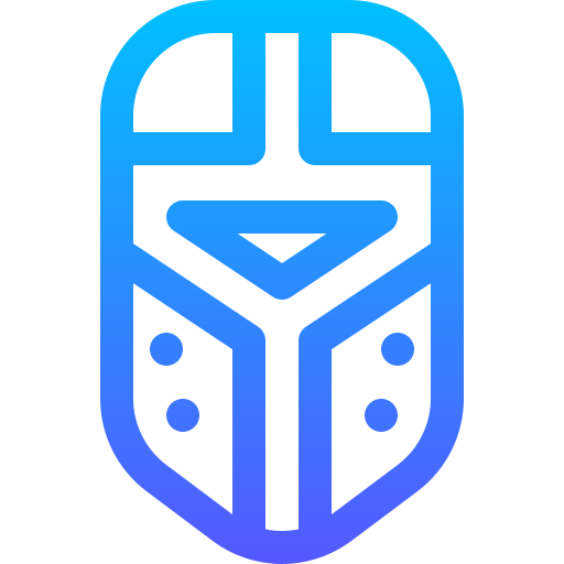 헬멧 Basic Gradient Lineal color icon