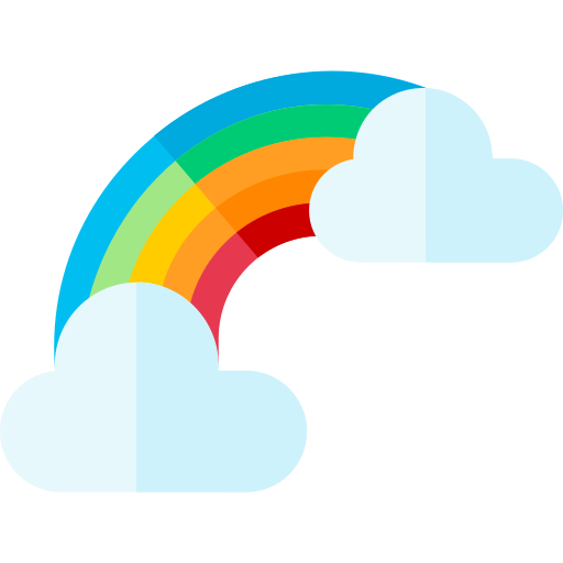 arco iris Basic Straight Flat icono