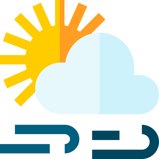 Cloudy Basic Straight Flat icon