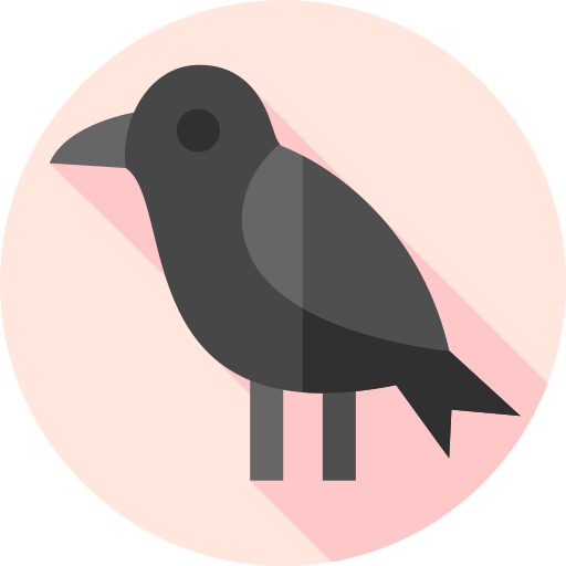 Crow Flat Circular Flat icon