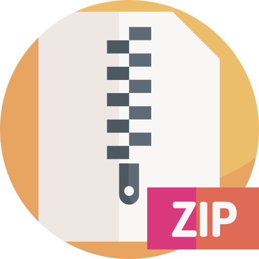 Zip Detailed Flat Circular Flat icon