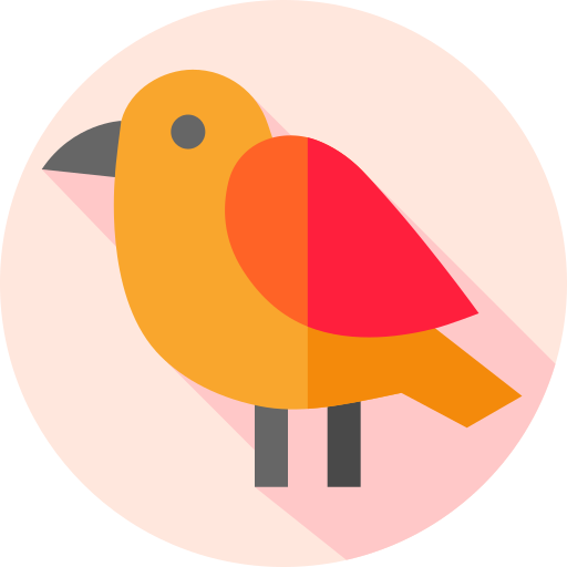 pájaro Flat Circular Flat icono