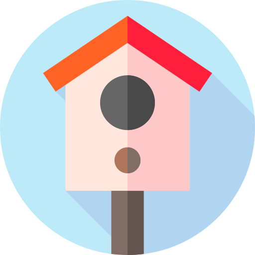 Bird house Flat Circular Flat icon