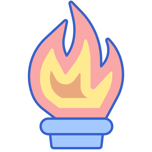 Olympic flame Flaticons Lineal Color icon
