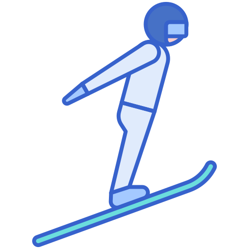 skiën Flaticons Lineal Color icoon
