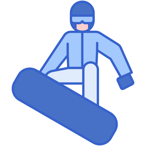 Snowboarding Flaticons Lineal Color icon