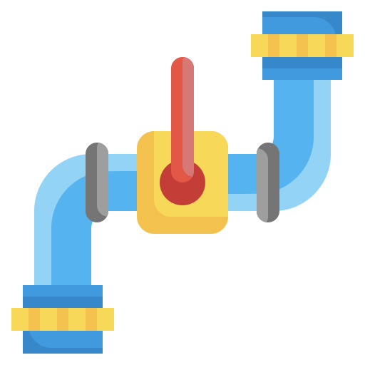Gas pipeline Surang Flat icon