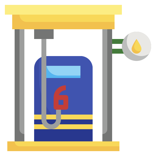 Gas station Surang Flat icon