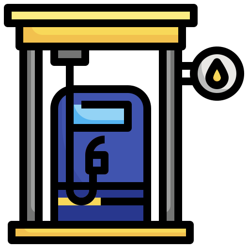 Gas station Surang Lineal Color icon