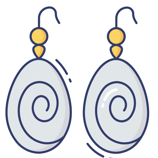 Earrings Dinosoft Lineal Color icon