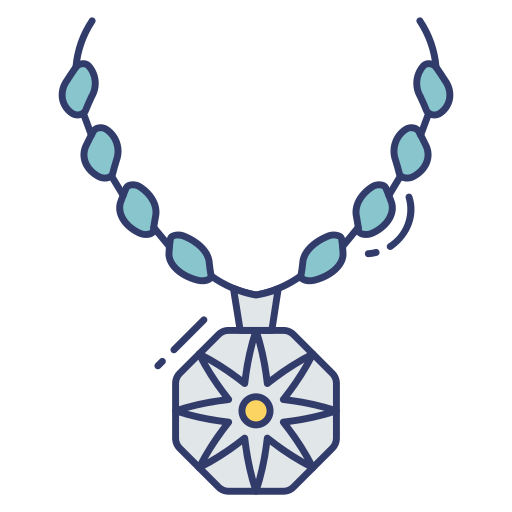 Necklace Dinosoft Lineal Color icon