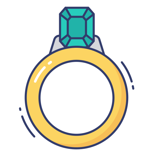 Diamond ring Dinosoft Lineal Color icon