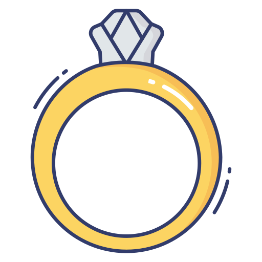 anel de diamante Dinosoft Lineal Color Ícone