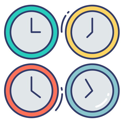 Clock Dinosoft Lineal Color icon