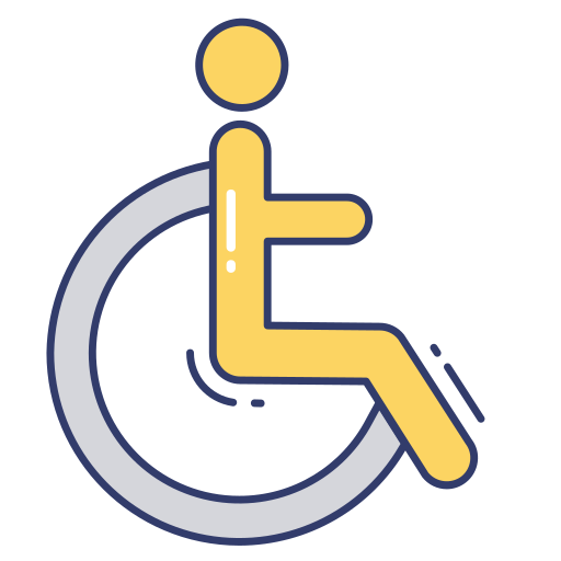 rolstoel Dinosoft Lineal Color icoon