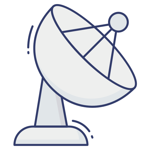satelita Dinosoft Lineal Color ikona