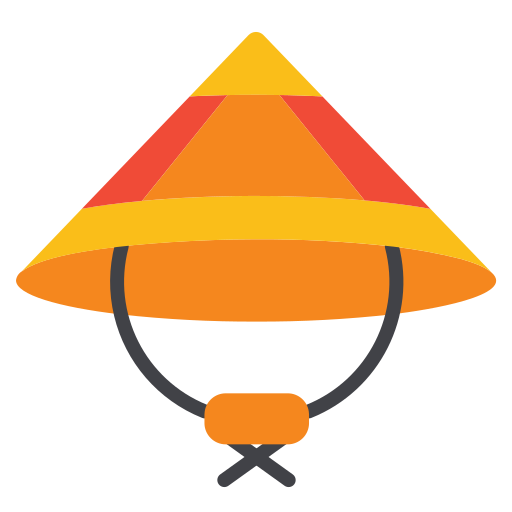 Asian hat Good Ware Flat icon
