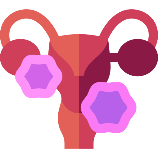 Ovarian cancer Basic Straight Flat icon