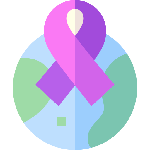 giornata mondiale contro il cancro Basic Straight Flat icona
