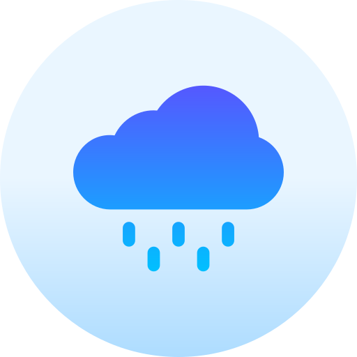 Rain Basic Gradient Circular icon