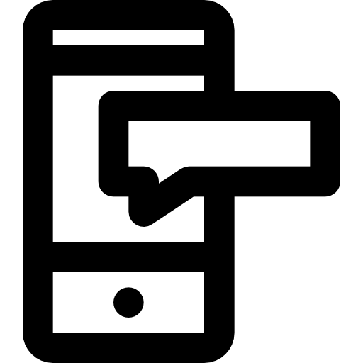 smartfon Basic Black Outline ikona
