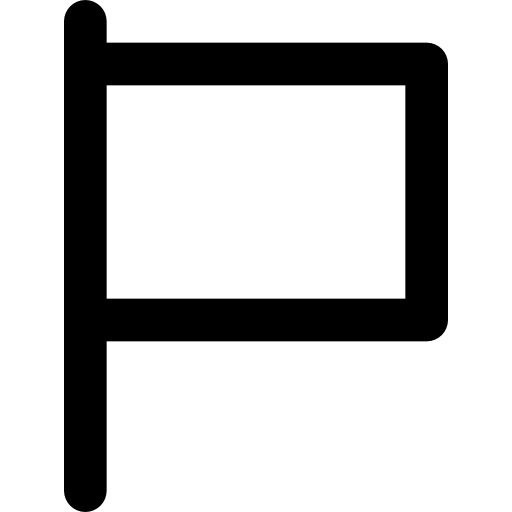 bandeira Basic Black Outline Ícone