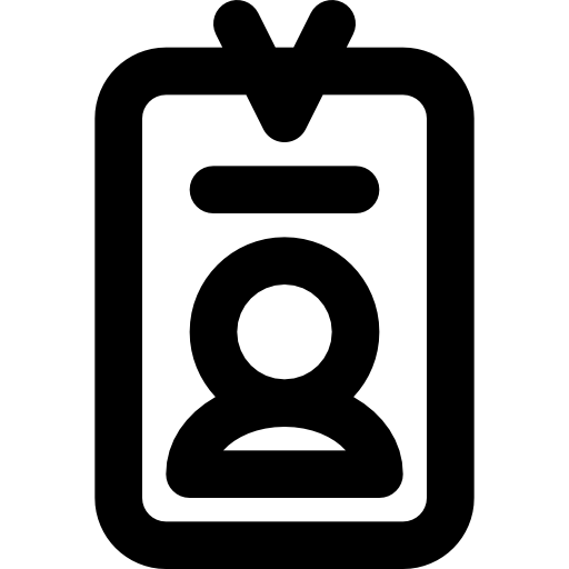 Id card Basic Black Outline icon