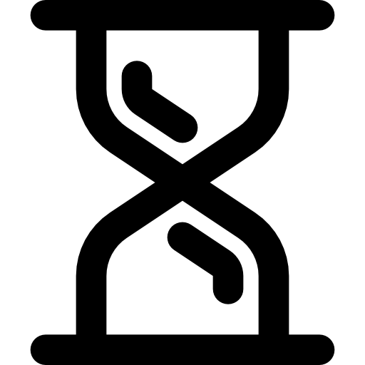 Hourglass Basic Black Outline icon