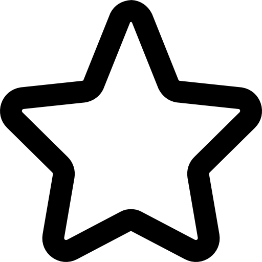 gwiazda Basic Black Outline ikona