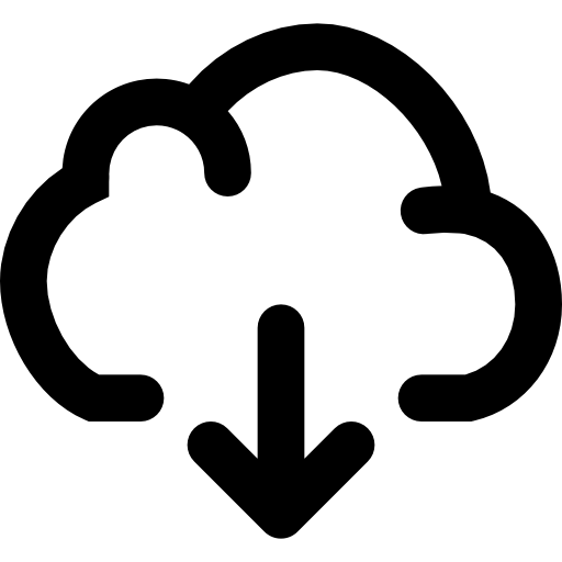 chmura obliczeniowa Basic Black Outline ikona
